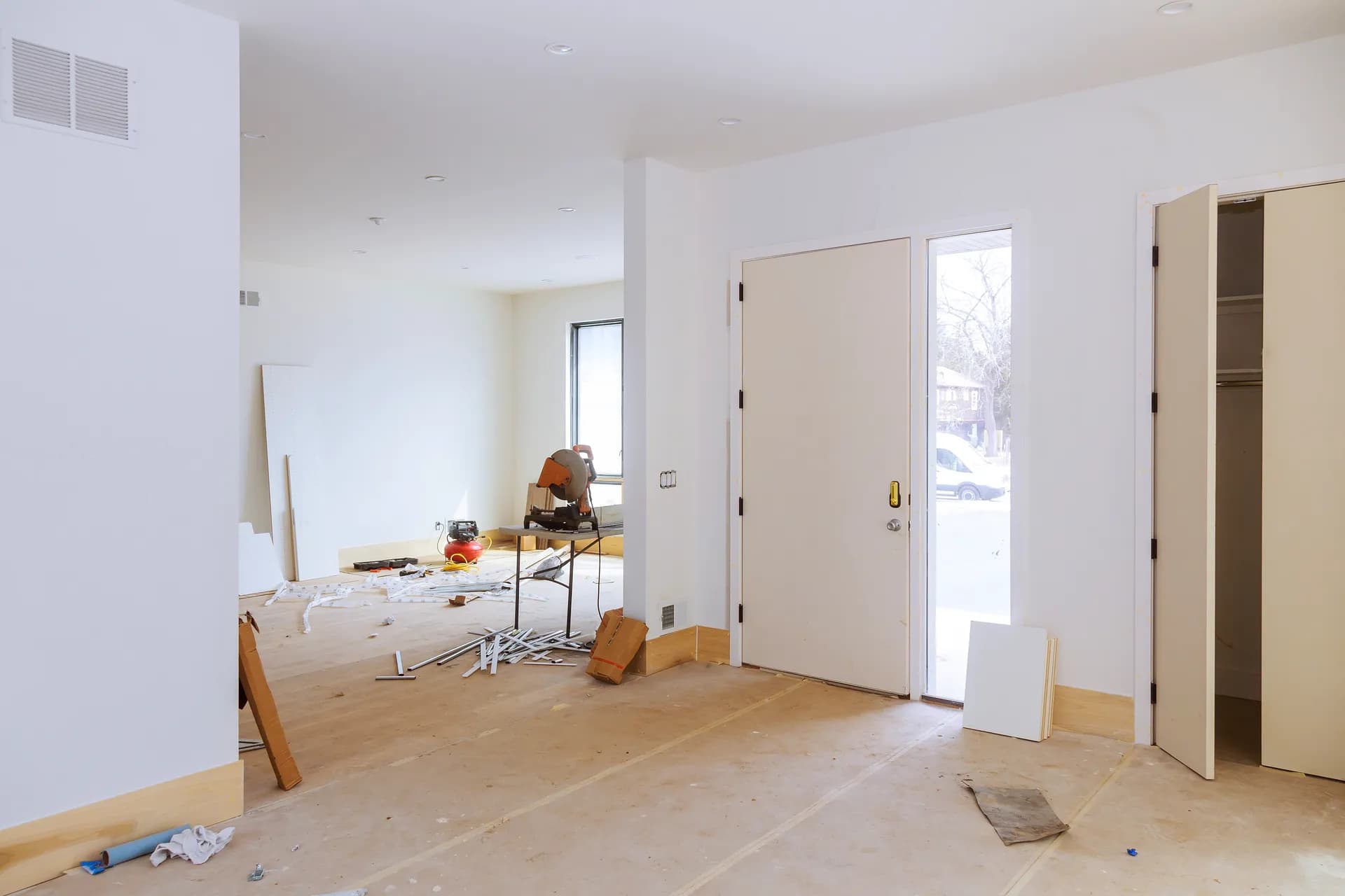 New home construction exterior
